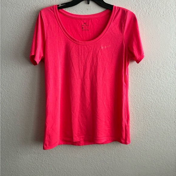 Nike Neon Pink Dry Fit Short Sleeve Tee M - Picture 2 of 8